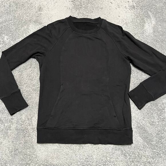 Lululemon Sweatshirt Womens 6 Scuba Crew Shirt Black - Picture 1 of 7